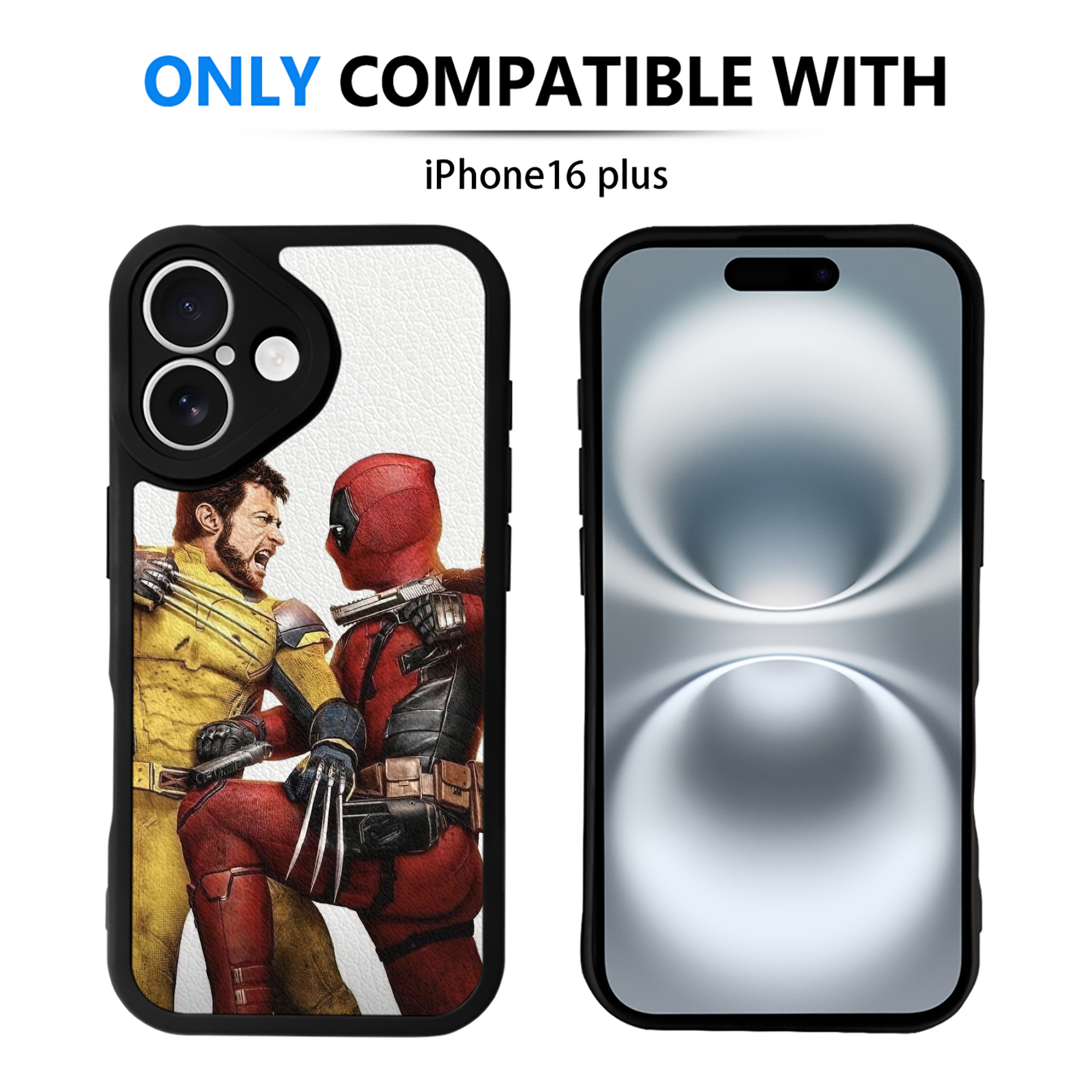 Deadpool デッドプール 【iPhone 16シリーズ対応】シリコンスマホケース（レザー調） 材質：シリコン